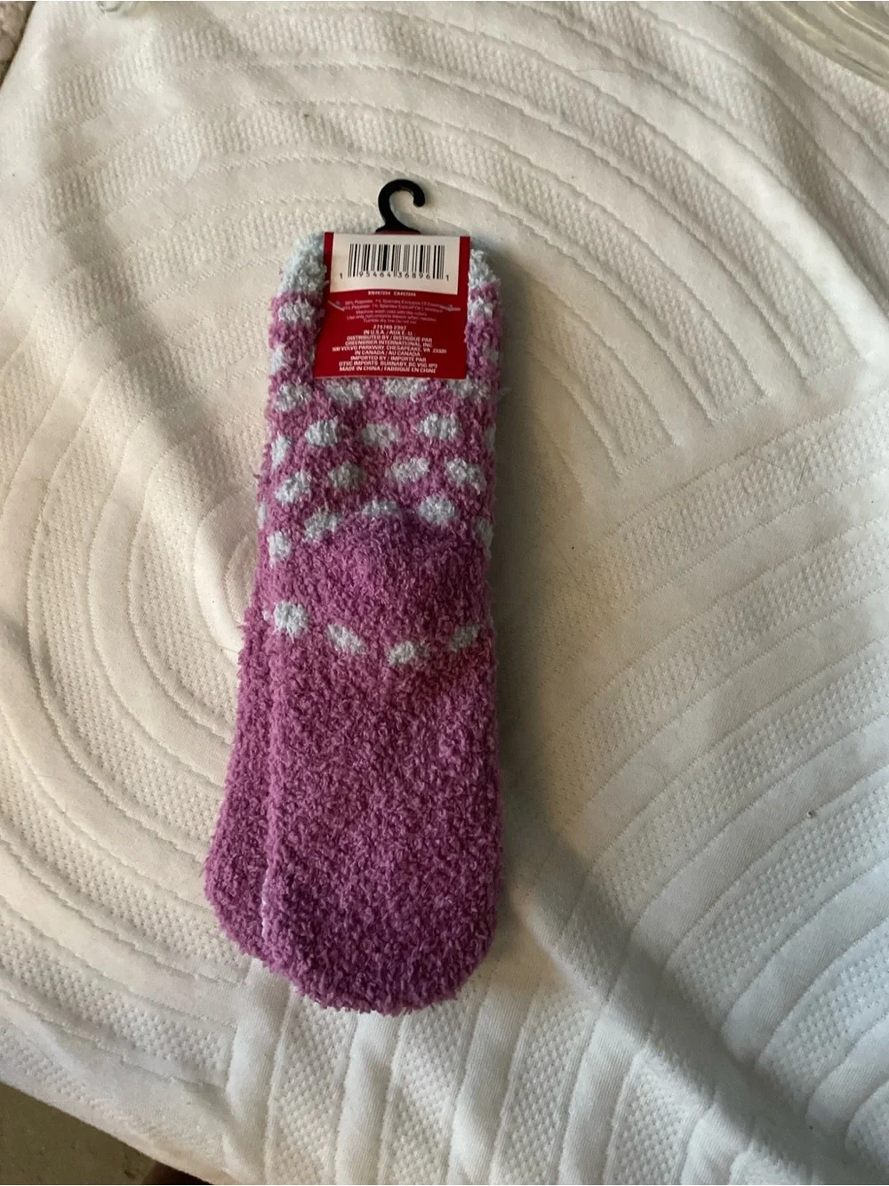 NWT Snugadoo Purple Unicorn Cozy fuzzy Socks